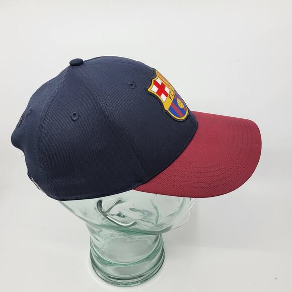 FC Barcelona Hat Cap Football Soccer FCB Red Maroon / Navy Blue New - Picture 2 of 8